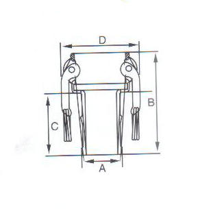 油罐车C型快速接头结构图