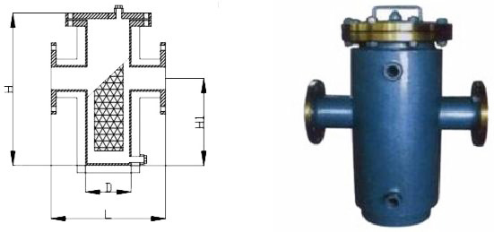 夹套保温篮式过滤器结构图