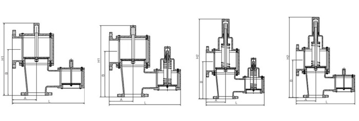 管道排放呼吸阀结构图 管道排放呼吸阀结构图